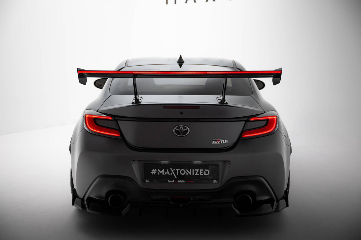 Carbon Spoiler With Internal Brackets Uprights + LED suitable for Toyota GR86 / Subaru BRZ Mk2