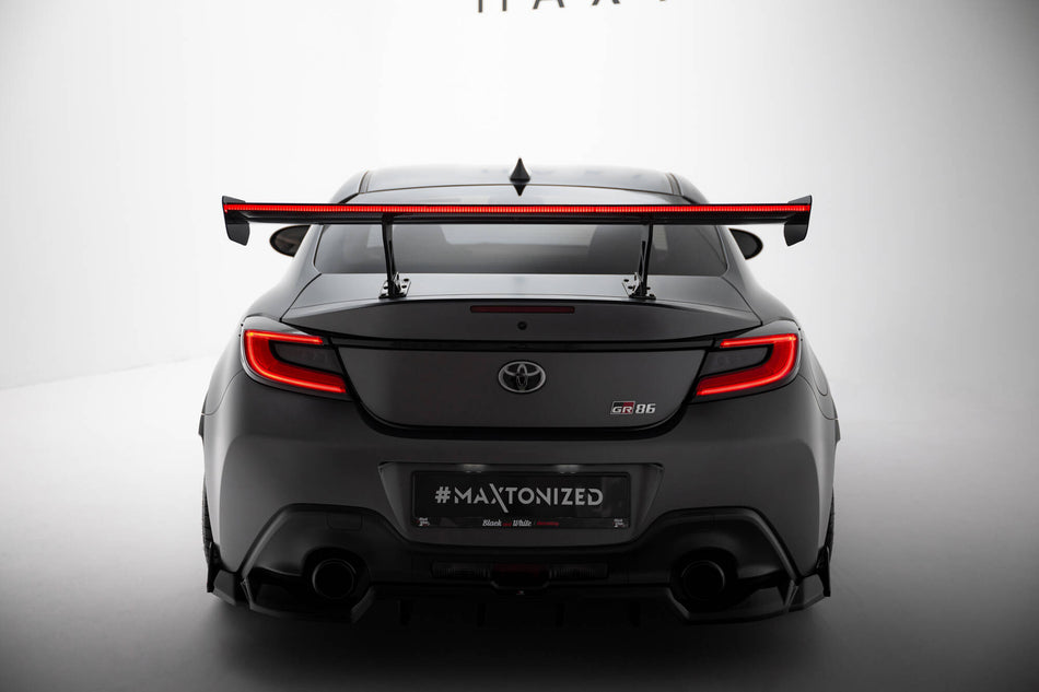 Carbon Spoiler With Internal Brackets Uprights + LED suitable for Toyota GR86 / Subaru BRZ Mk2