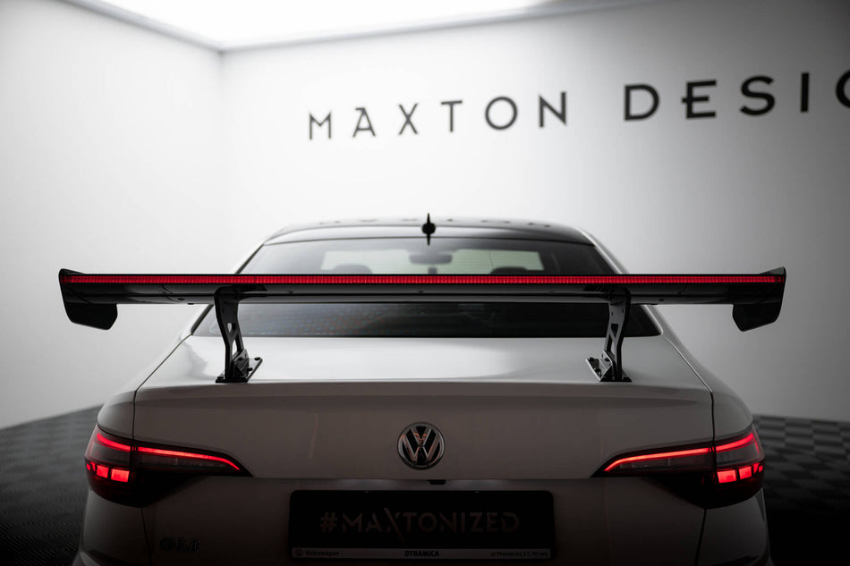 Carbon Spoiler With Internal Brackets Uprights + LED suitable for Volkswagen Jetta GLI Mk7