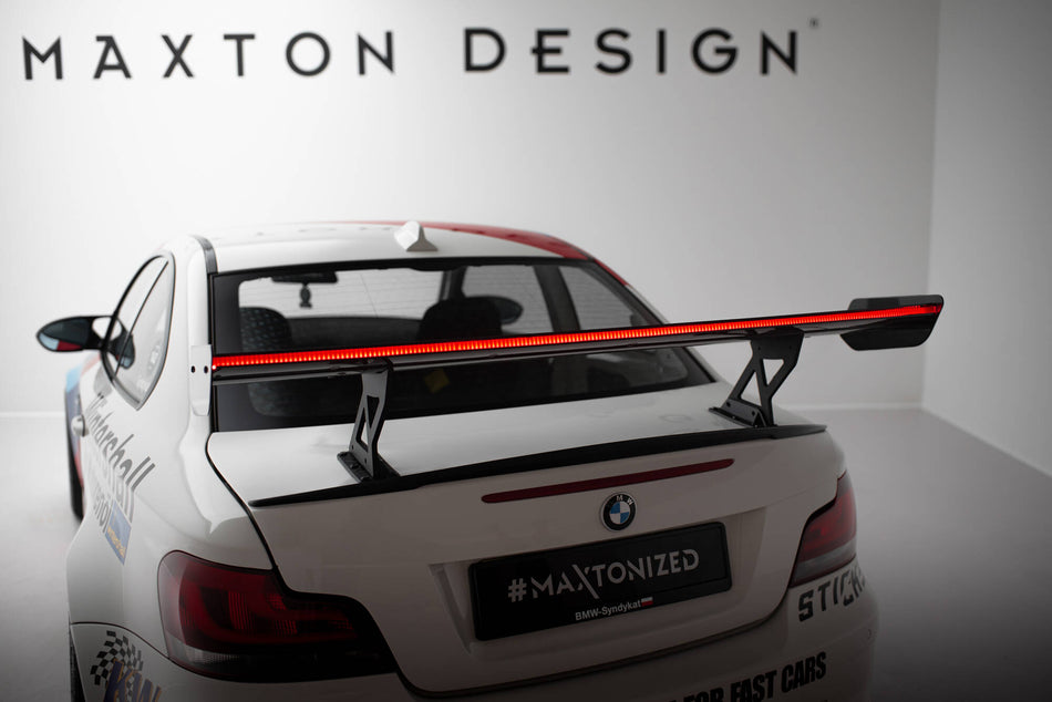 Carbon Spoiler With Internal Brackets Uprights V.1 + LED suitable for BMW 1 M E82