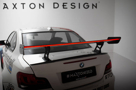 Carbon Spoiler With Internal Brackets Uprights V.2 + LED suitable for BMW 1 M E82
