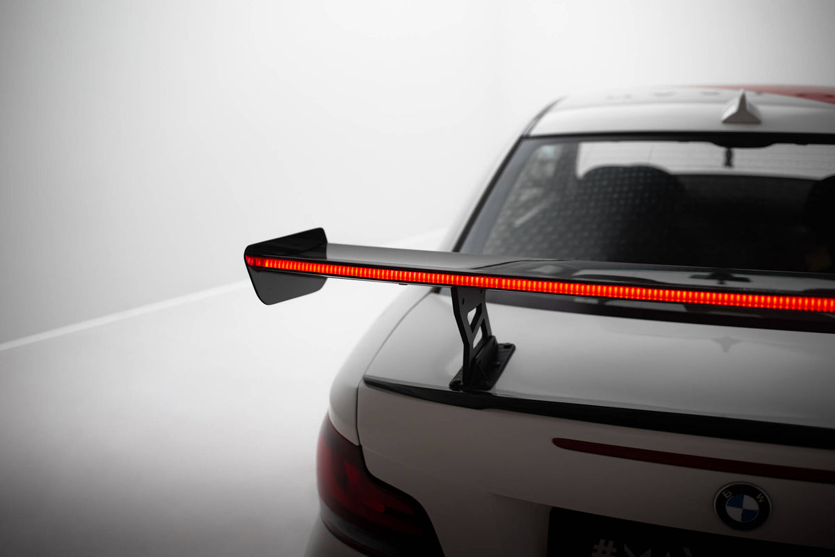 Carbon Spoiler With Internal Brackets Uprights V.2 + LED suitable for BMW 1 M E82