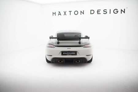 Carbon Spoiler With Internal Brackets Uprights V.2 suitable for Porsche 718 Cayman 982c