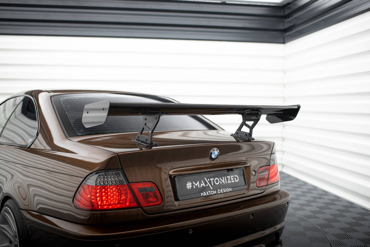 Carbon Spoiler With Internal Brackets Uprights suitable for BMW 3 Coupe E46