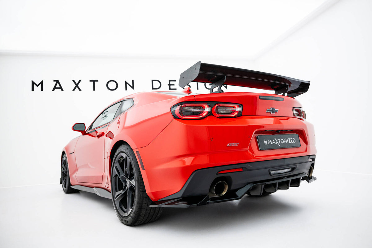 Carbon Spoiler With Internal Brackets Uprights suitable for Chevrolet Camaro SS Mk6 Facelift