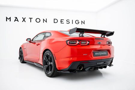 Carbon Spoiler With Internal Brackets Uprights suitable for Chevrolet Camaro SS Mk6 Facelift