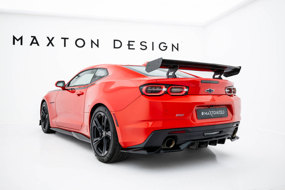 Carbon Spoiler With Internal Brackets Uprights suitable for Chevrolet Camaro SS Mk6 Facelift