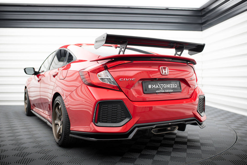 Carbon Spoiler With Internal Brackets Uprights suitable for Honda Civic SI Mk10