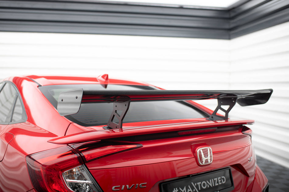 Carbon Spoiler With Internal Brackets Uprights suitable for Honda Civic SI Mk10