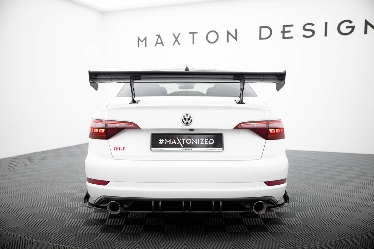 Carbon Spoiler With Internal Brackets Uprights suitable for Volkswagen Jetta GLI Mk7
