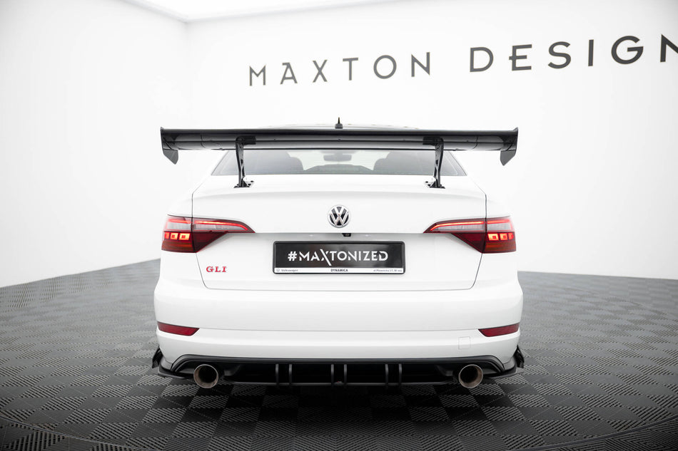 Carbon Spoiler With Internal Brackets Uprights suitable for Volkswagen Jetta GLI Mk7