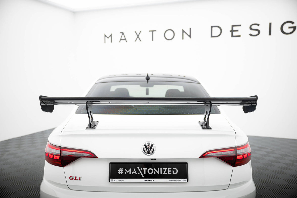 Carbon Spoiler With Internal Brackets Uprights suitable for Volkswagen Jetta GLI Mk7