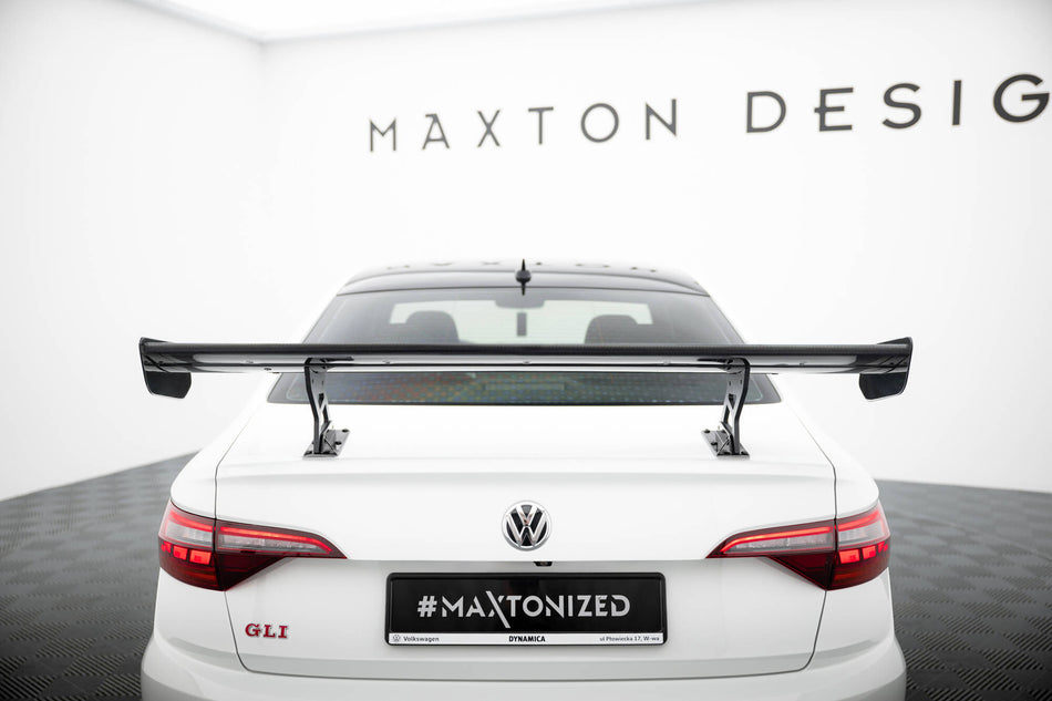 Carbon Spoiler With Internal Brackets Uprights suitable for Volkswagen Jetta GLI Mk7