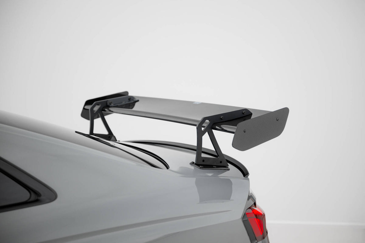 Carbon Spoiler With Upper Swan Mounting + LED suitable for Audi A5 / A5 S-Line / S5 / RS5 Coupe F5 / F5 Facelift