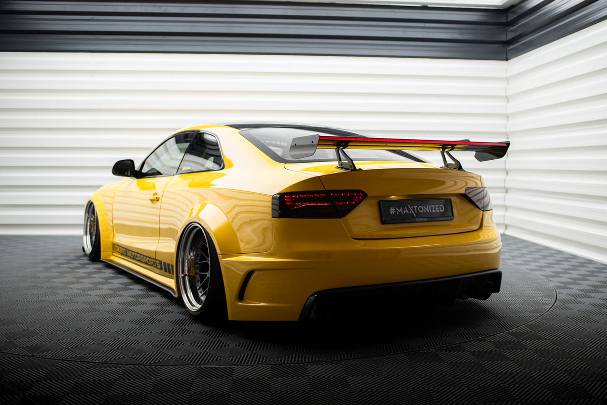 Carbon Spoiler With Upper Swan Mounting + LED suitable for Audi A5 Coupe 8T