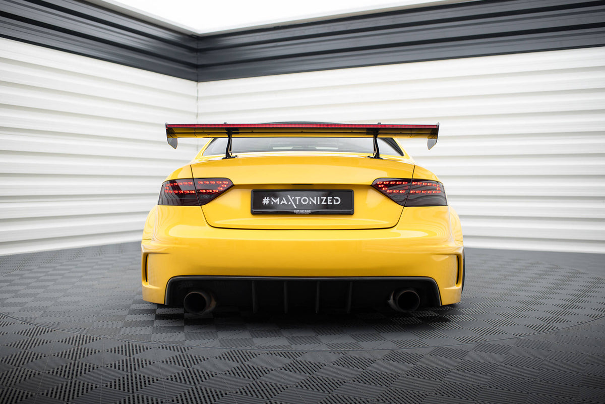 Carbon Spoiler With Upper Swan Mounting + LED suitable for Audi A5 Coupe 8T