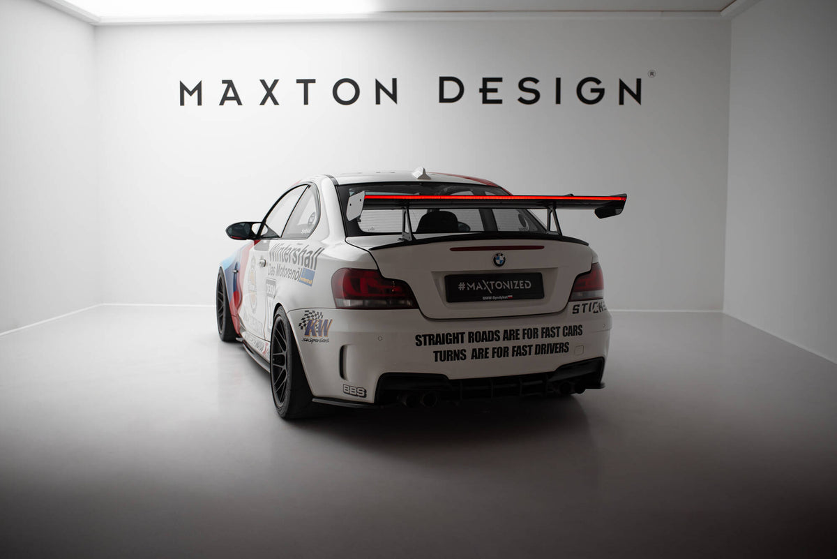 Carbon Spoiler With Upper Swan Mounting + LED suitable for BMW 1 M E82