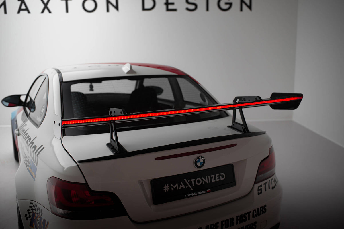 Carbon Spoiler With Upper Swan Mounting + LED suitable for BMW 1 M E82