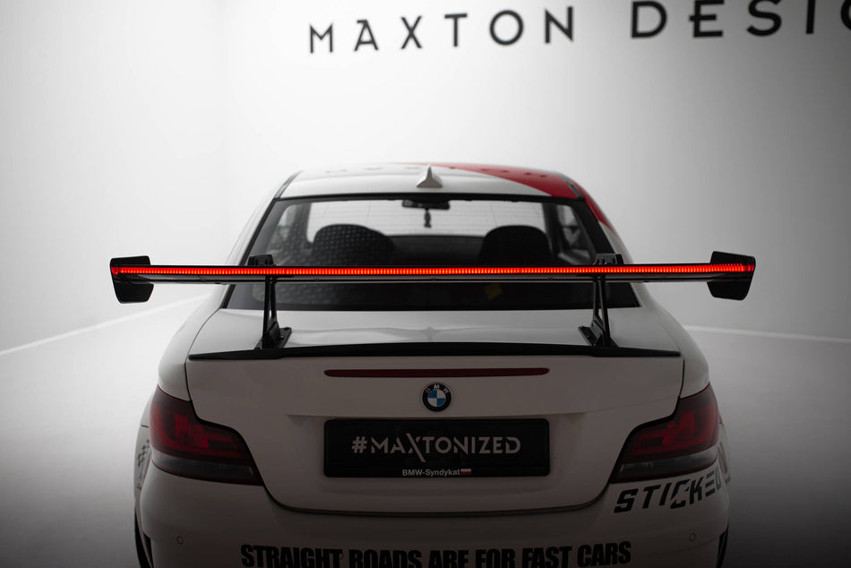 Carbon Spoiler With Upper Swan Mounting + LED suitable for BMW 1 M E82