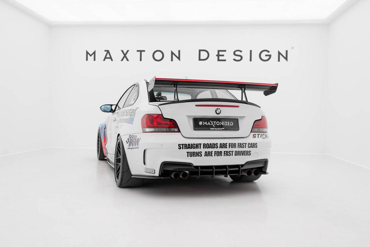 Carbon Spoiler With Upper Swan Mounting + LED suitable for BMW 1 M E82