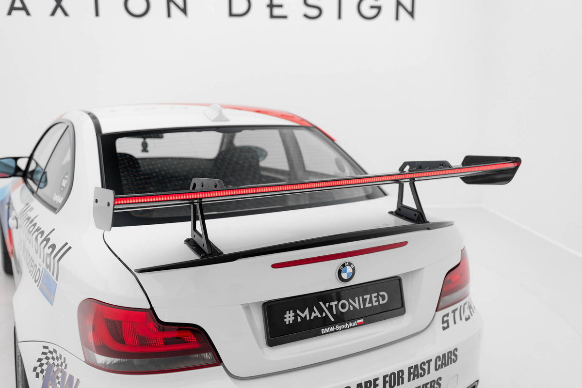Carbon Spoiler With Upper Swan Mounting + LED suitable for BMW 1 M E82