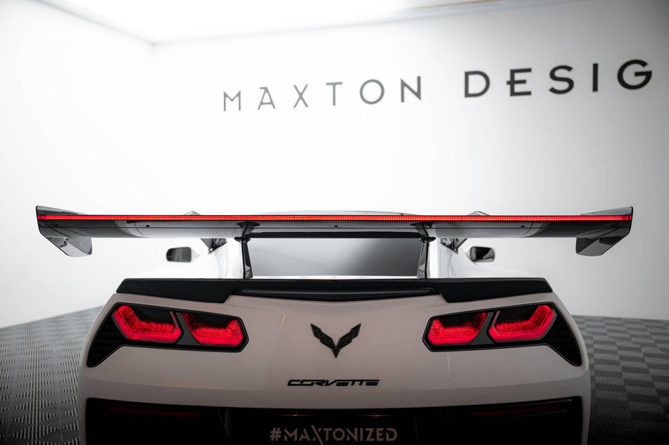 Carbon Spoiler With Upper Swan Mounting + LED suitable for Chevrolet Corvette Stingray / Grand Sport C7