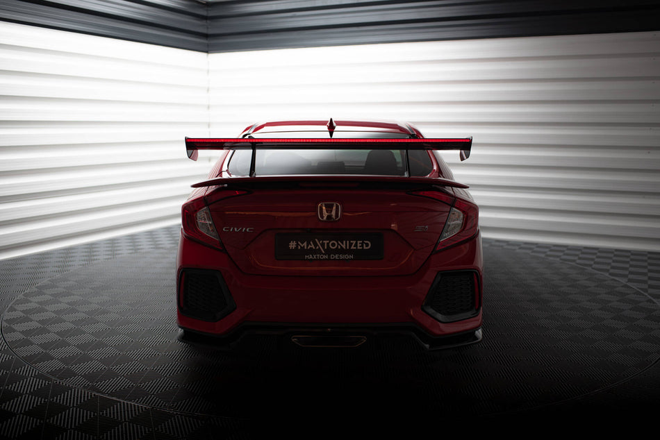 Carbon Spoiler With Upper Swan Mounting + LED suitable for Honda Civic SI Mk10