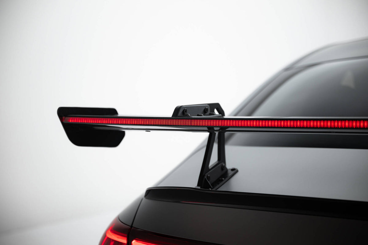 Carbon Spoiler With Upper Swan Mounting + LED suitable for Mercedes-Benz CLA Coupe C118 / C118 Facelift