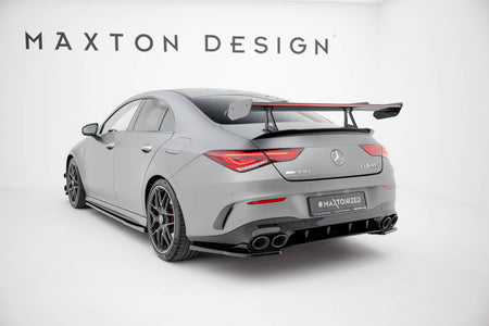 Carbon Spoiler With Upper Swan Mounting + LED suitable for Mercedes-Benz CLA Coupe C118 / C118 Facelift