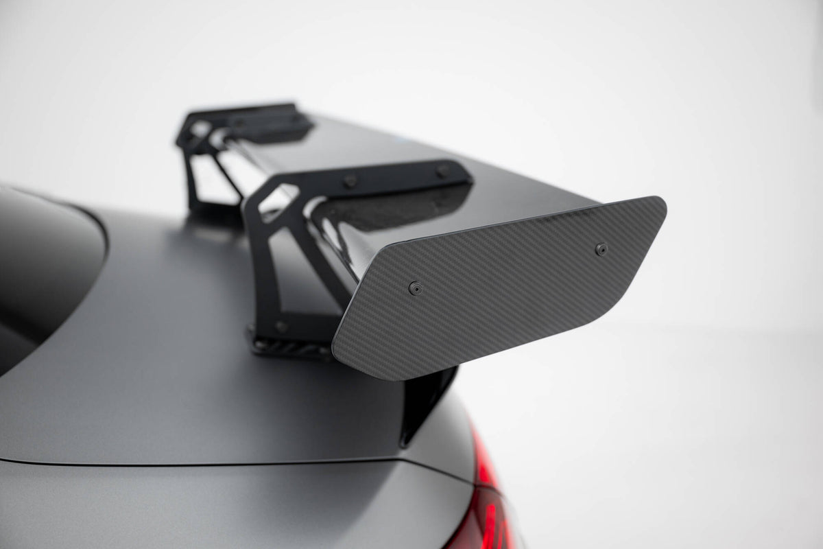 Carbon Spoiler With Upper Swan Mounting + LED suitable for Mercedes-Benz CLA Coupe C118 / C118 Facelift