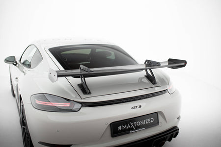 Carbon Spoiler With Upper Swan Mounting  V.1 suitable for Porsche 718 Cayman 982c