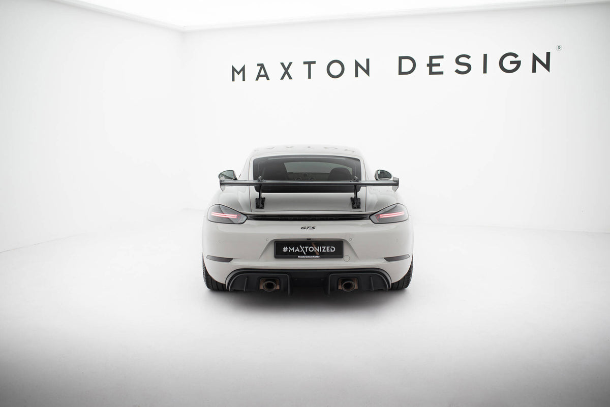 Carbon Spoiler With Upper Swan Mounting  V.1 suitable for Porsche 718 Cayman 982c