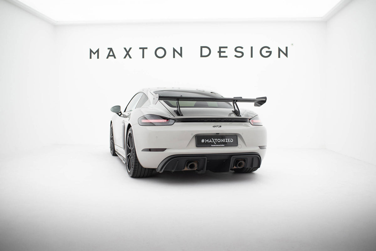 Carbon Spoiler With Upper Swan Mounting  V.1 suitable for Porsche 718 Cayman 982c