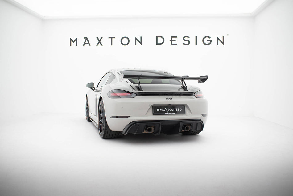 Carbon Spoiler With Upper Swan Mounting  V.1 suitable for Porsche 718 Cayman 982c