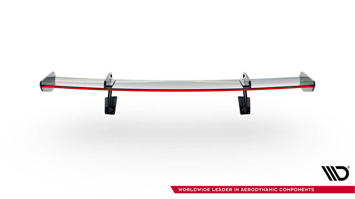 Carbon Spoiler With Upper Swan Mounting V.2 + LED suitable for Porsche 718 Cayman 982c