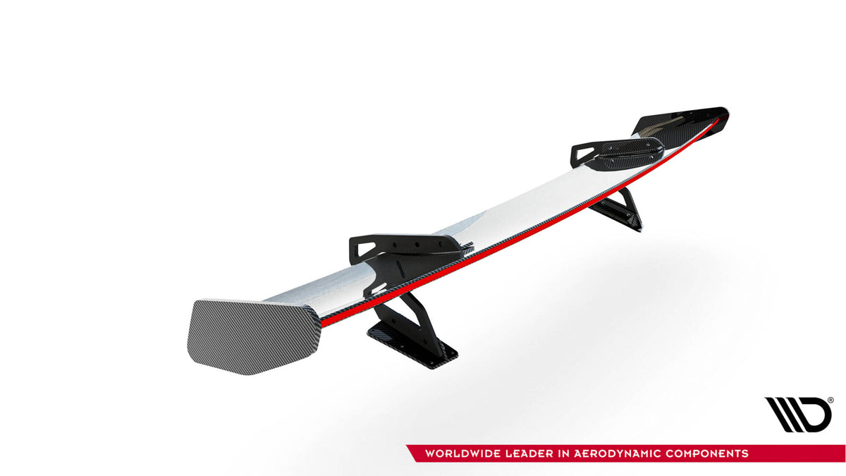 Carbon Spoiler With Upper Swan Mounting V.2 + LED suitable for Porsche 718 Cayman 982c