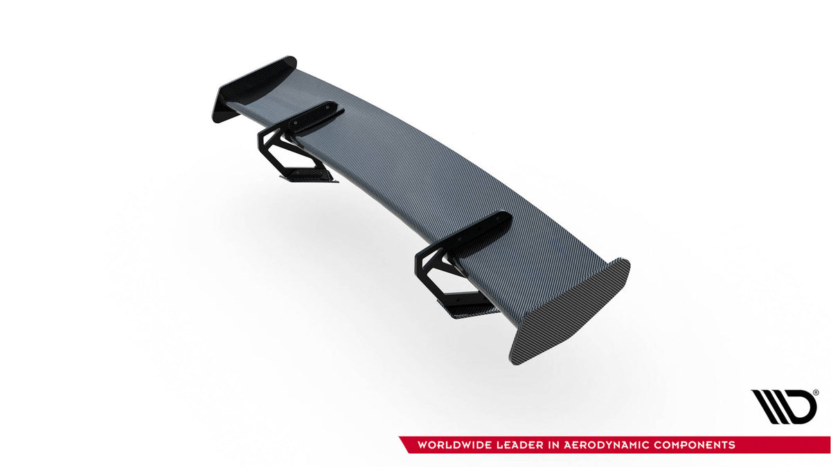 Carbon Spoiler With Upper Swan Mounting V.2 + LED suitable for Porsche 718 Cayman 982c