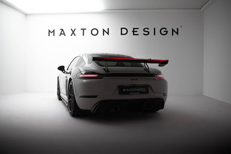 Carbon Spoiler With Upper Swan Mounting V.2 + LED suitable for Porsche 718 Cayman 982c