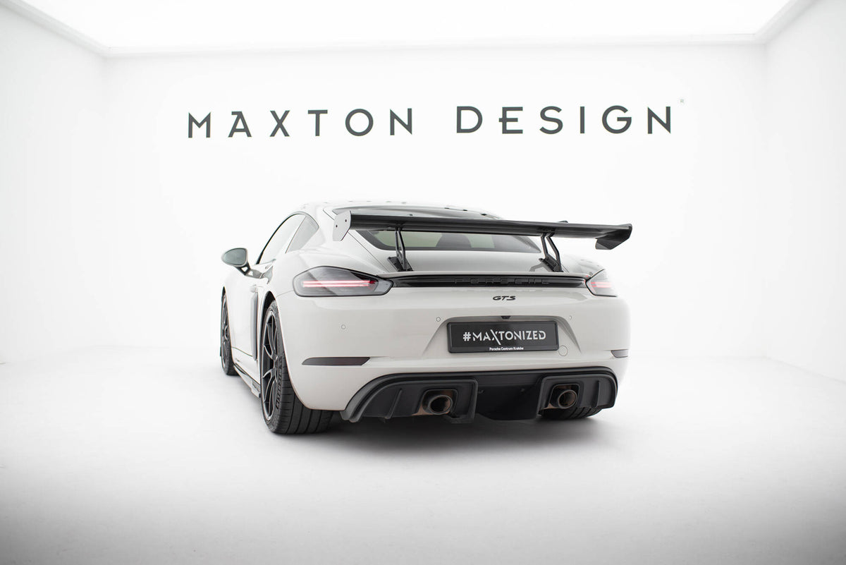 Carbon Spoiler With Upper Swan Mounting  V.2 suitable for Porsche 718 Cayman 982c