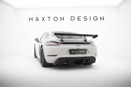 Carbon Spoiler With Upper Swan Mounting  V.2 suitable for Porsche 718 Cayman 982c
