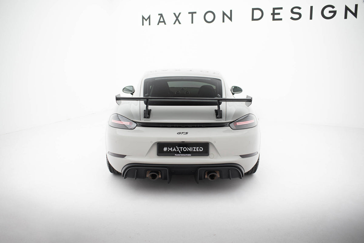 Carbon Spoiler With Upper Swan Mounting  V.2 suitable for Porsche 718 Cayman 982c