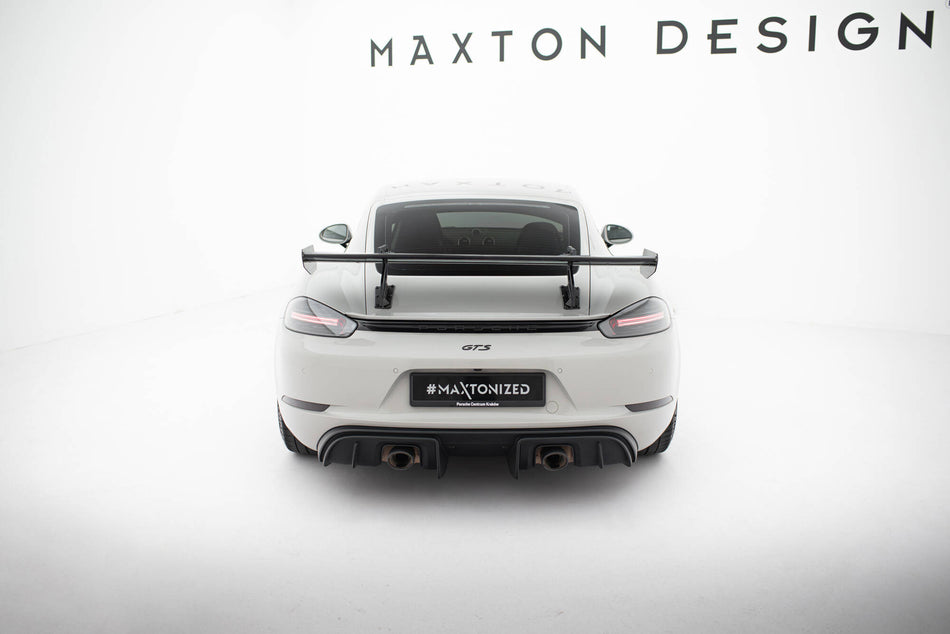 Carbon Spoiler With Upper Swan Mounting  V.2 suitable for Porsche 718 Cayman 982c