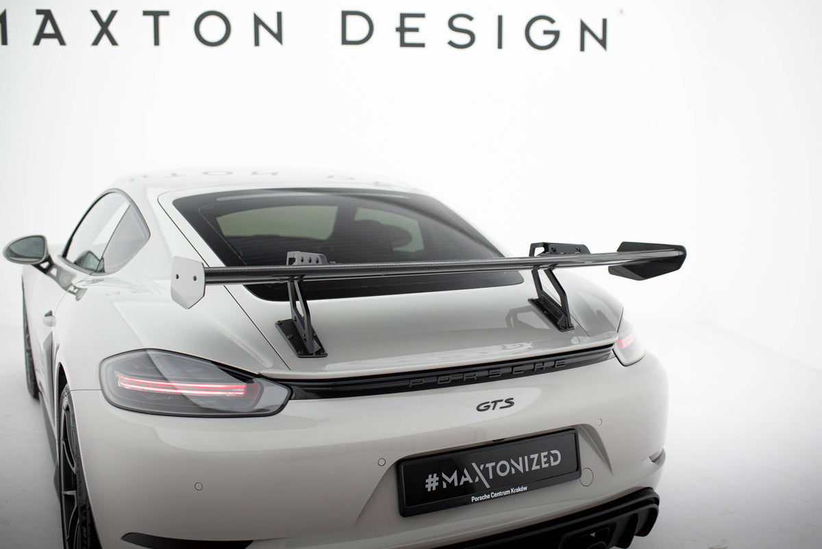 Carbon Spoiler With Upper Swan Mounting  V.2 suitable for Porsche 718 Cayman 982c