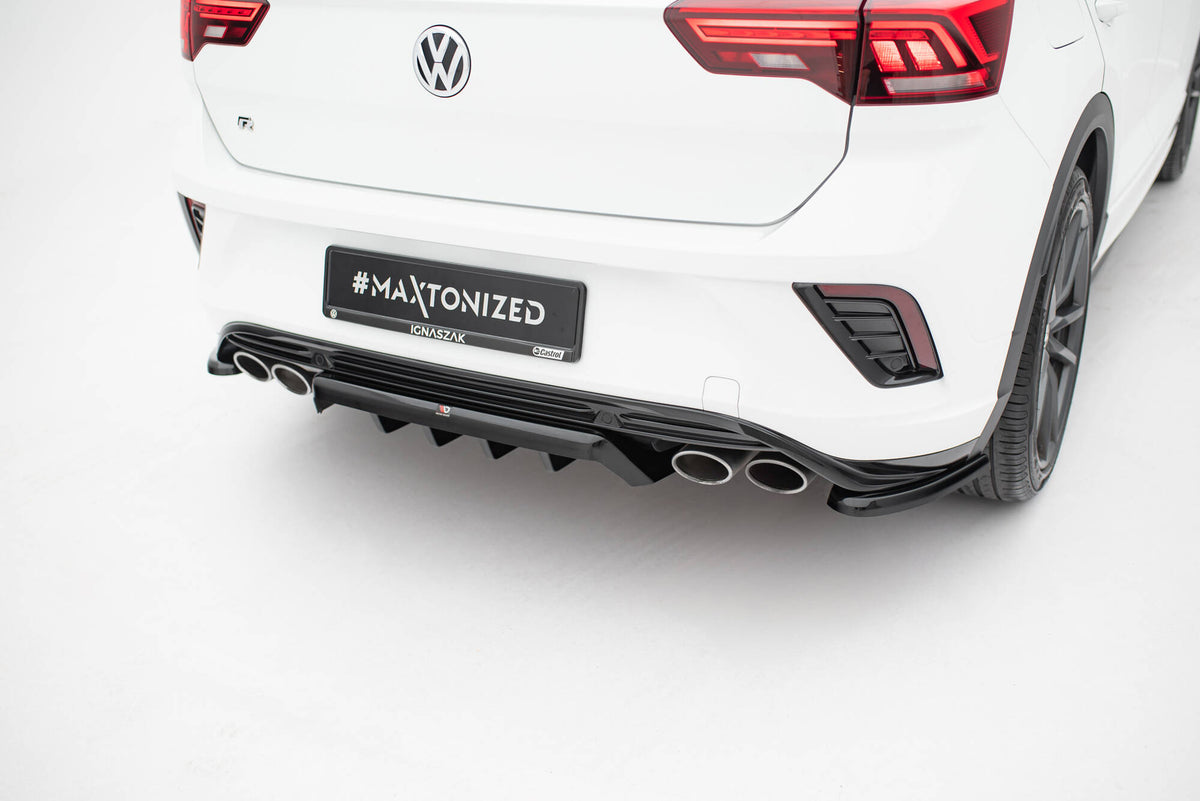 Central Rear Splitter (with vertical bars) suitable for Volkswagen T-Roc R Mk1