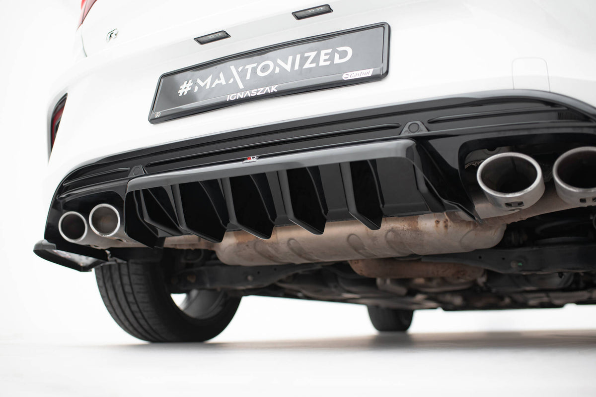 Central Rear Splitter (with vertical bars) suitable for Volkswagen T-Roc R Mk1