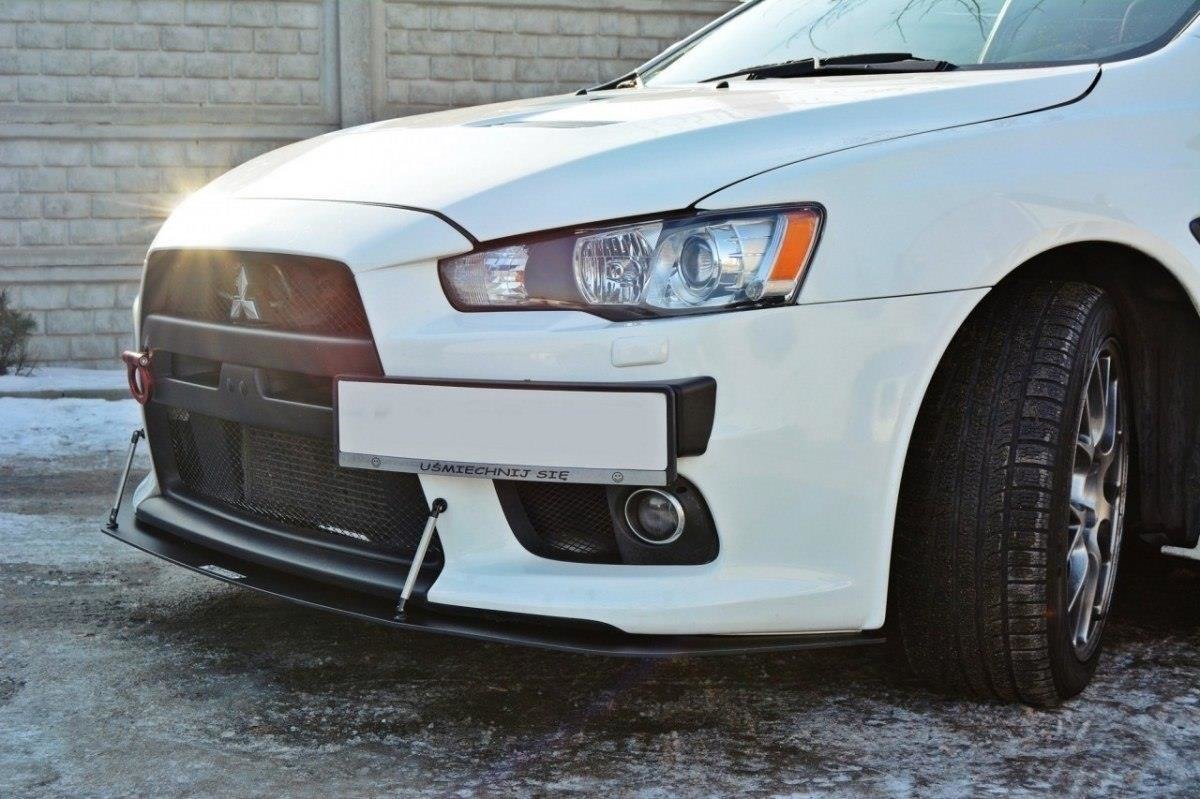 FRONT RACING SPLITTER V.2 suitable for Mitsubishi Lancer Evo X
