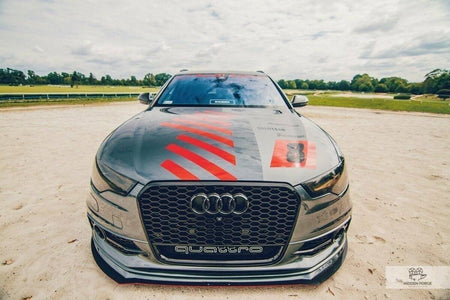 FRONT RACING SPLITTER suitable for Audi A6 C7 S-LINE (2 splitters = 1 set)