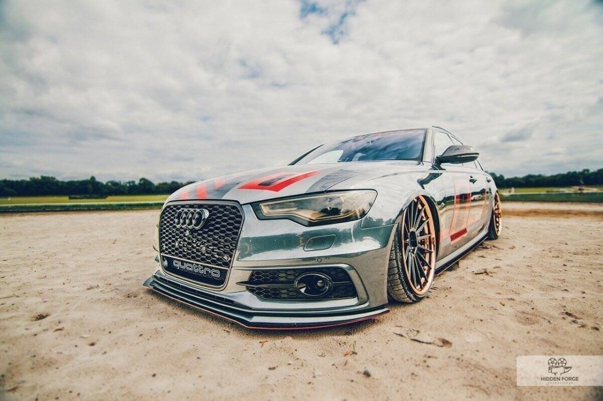 FRONT RACING SPLITTER suitable for Audi A6 C7 S-LINE (2 splitters = 1 set)