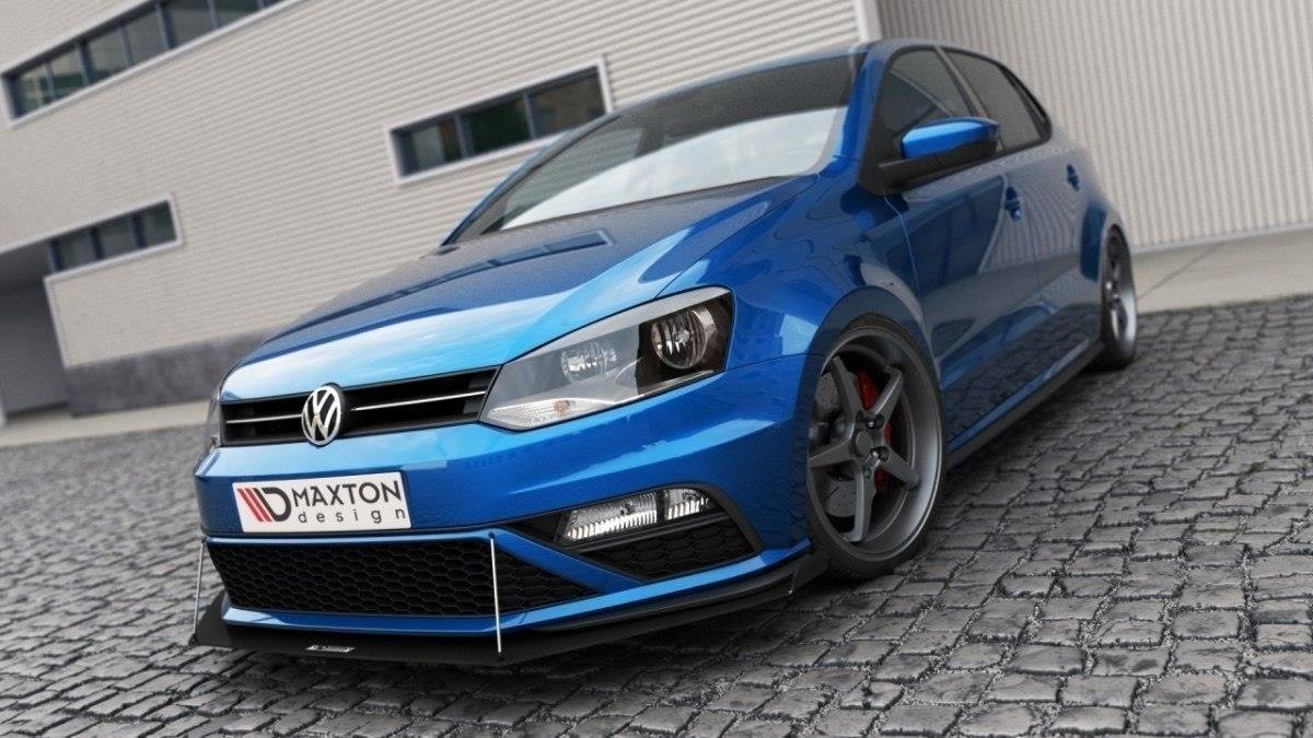 FRONT RACING SPLITTER (with wings) suitable for Volkswagen Polo GTI Mk5 Facelift