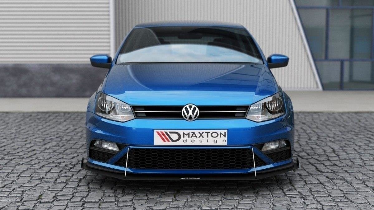 FRONT RACING SPLITTER (with wings) suitable for Volkswagen Polo GTI Mk5 Facelift